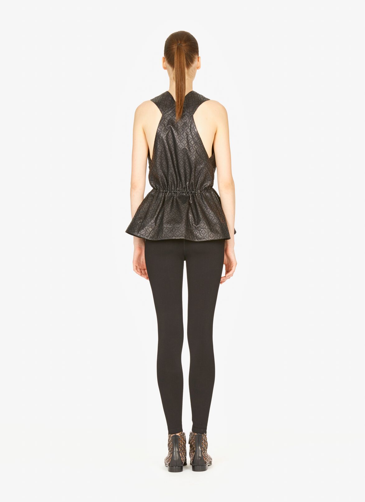 Chemise En Cuir ALAÏA CHEMISE EN CUIR NOIR